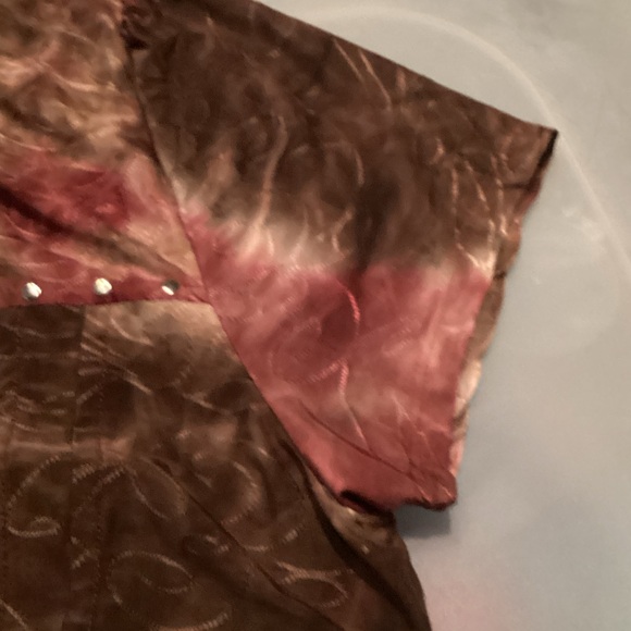 Elegant Tie-Dye Blouse with Stud Accents by Sienna Grace. Junior M. (C5) - Picture 6 of 6